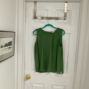 Reitmans Forest Green Pleated Blouse
